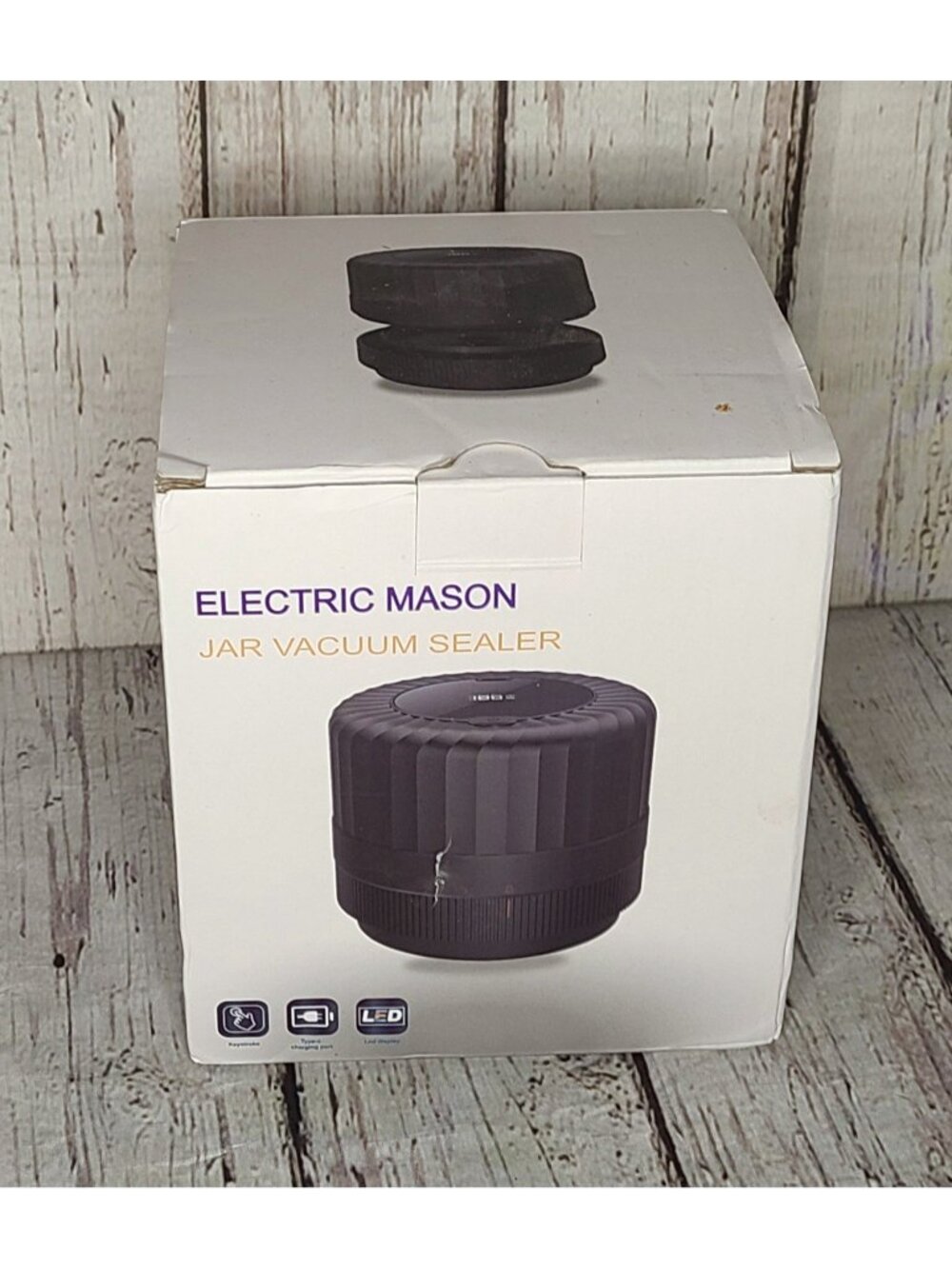 NIB Unbranded Electric Mason Jar Vacuum Sealer Kit w/ Metal Lids Sauce Preserves